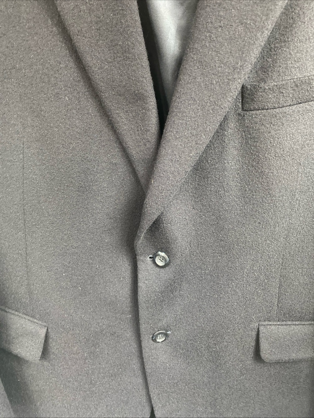 Jos A Bank 100% Cashmere Sportcoat Blazer Black Gordon 46R Old Money Business - Picture 2 of 7